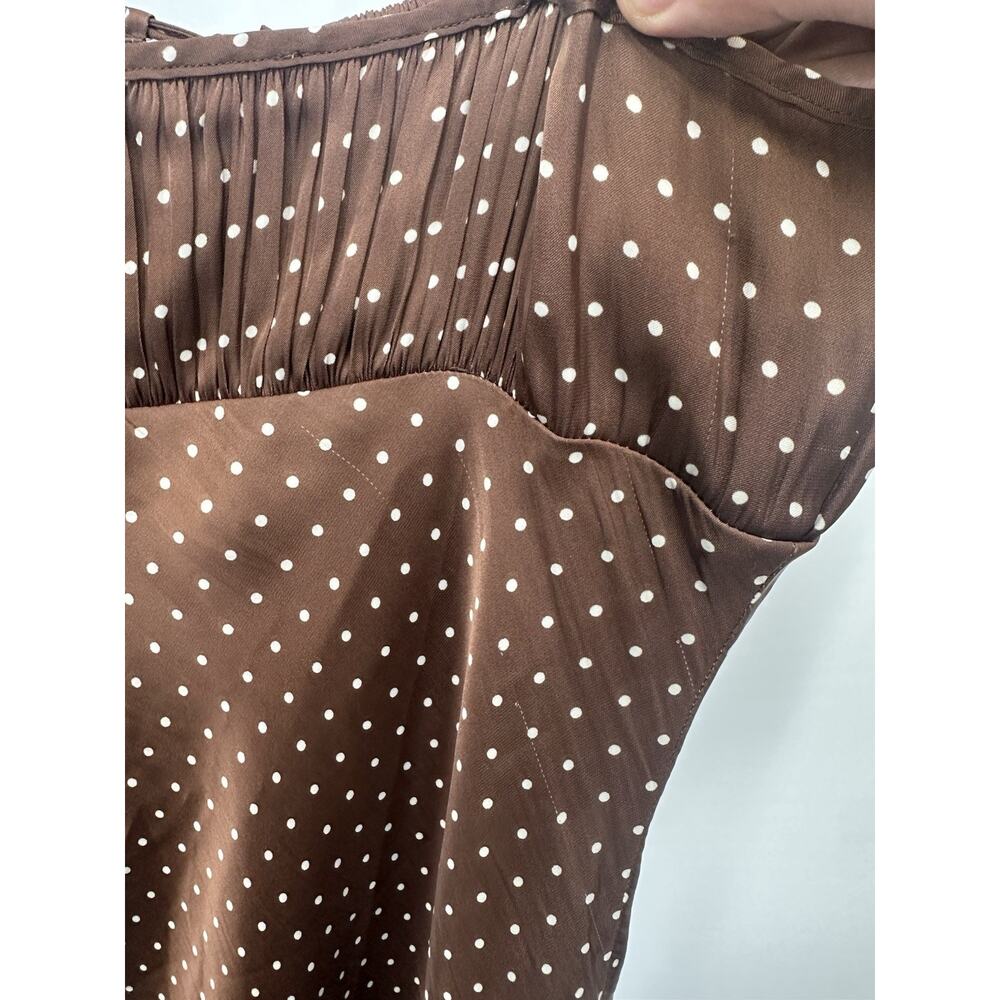 Ciao Lucia Brown Leo Dress Size XS with Minor Fabric Pull - Picture 11 of 12
